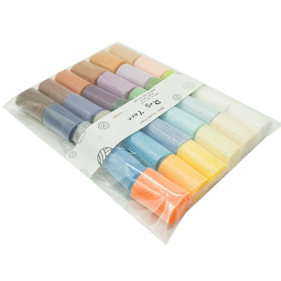 30 Assorted Colors for Pre Cut Wool Yarn Set for Tapestry Knotted Rug Making Hand Knitting DIY Crafts