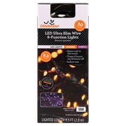 Indoor 30-Count Battery-Operated LED 8-Function Ultra Slim Wire String Lights, Orange and Purple, 9.5', Halloween by Way To Celebrate