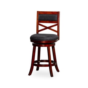 30" Bar Stool, Cherry Color - 2.5 - inch Thick Foam Cushion, Flared Legs - Bar Counter / Great for Relaxing