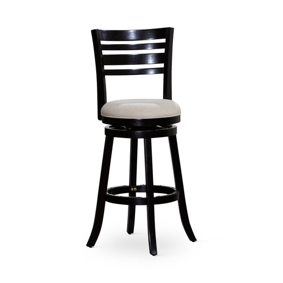30" Bar Stool, Weathered Gray - High - Density Foam, 360 - Degree Rotation - Cocktail Bar - Smooth and Free Movement