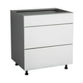 thumbnail image 1 of 30" Base Cabinet-Double Door-Three Drawer-with White Gloss door, 1 of 4