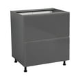 thumbnail image 1 of 30" Base Cabinet-Double Door-Two Drawer-with Grey Gloss door, 1 of 5