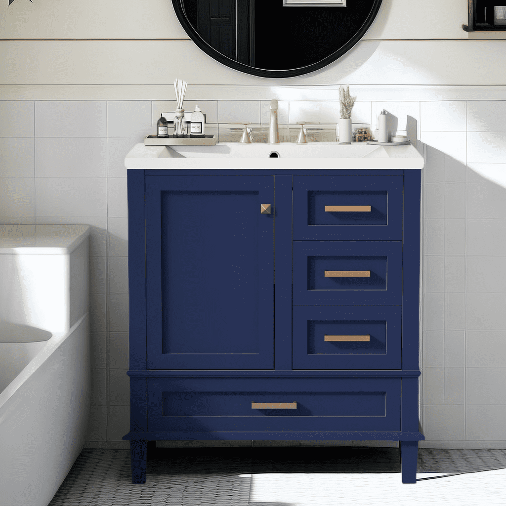 30" Bathroom Storage Vanity, Modern Freestanding Bathroom Storage ...