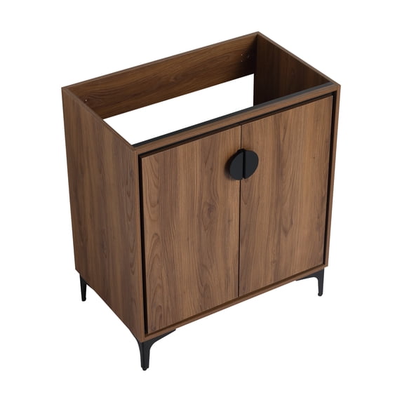 30" Bathroom Vanity, 2 Doors, Bathroom Cabinet Vanity Freestanding Cabinet Engineering Wood Frame (Cabinet Only)