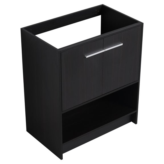 30" Bathroom Vanity, 2 Doors, Freestanding Plywood Cabinet / Modern American Style, Convenient Use