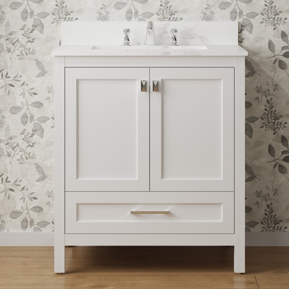 30" Bathroom Vanity with Countertop Sink, Combo Undermount Sink