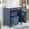 thumbnail image 1 of 30" Bathroom Vanity with Single Sink Combo, Modern Undermount Bathroom Sink Cabinet with 2 Drawers and a Tip-Out Drawer, Freestanding Bathroom Vanities for Bathroom(Blue), 1 of 9