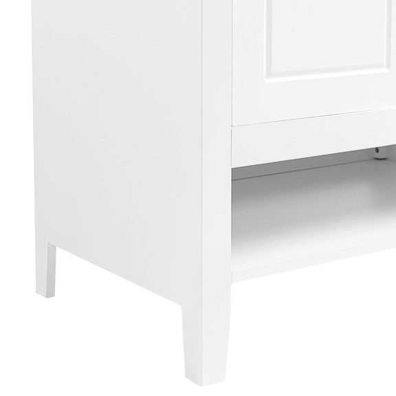 30" Bathroom Vanity with Single Undermount Sink | Multi-functional Storage for Bathroom Essentials | Solid Rubber Wood Frame and MDF Board Construction | Solves Water Stain and Storage Space Issues