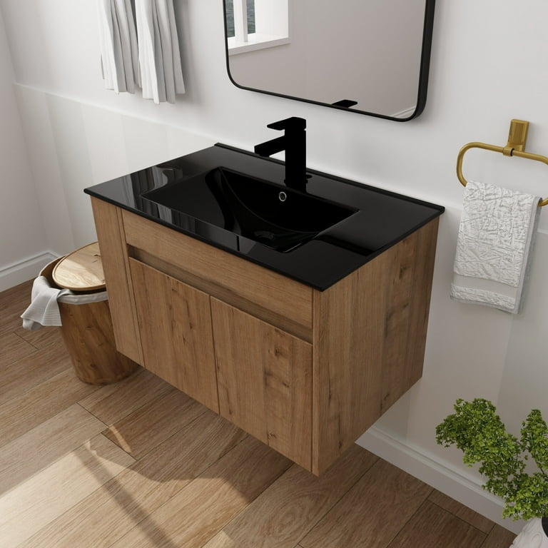 Small floating on sale sink vanity