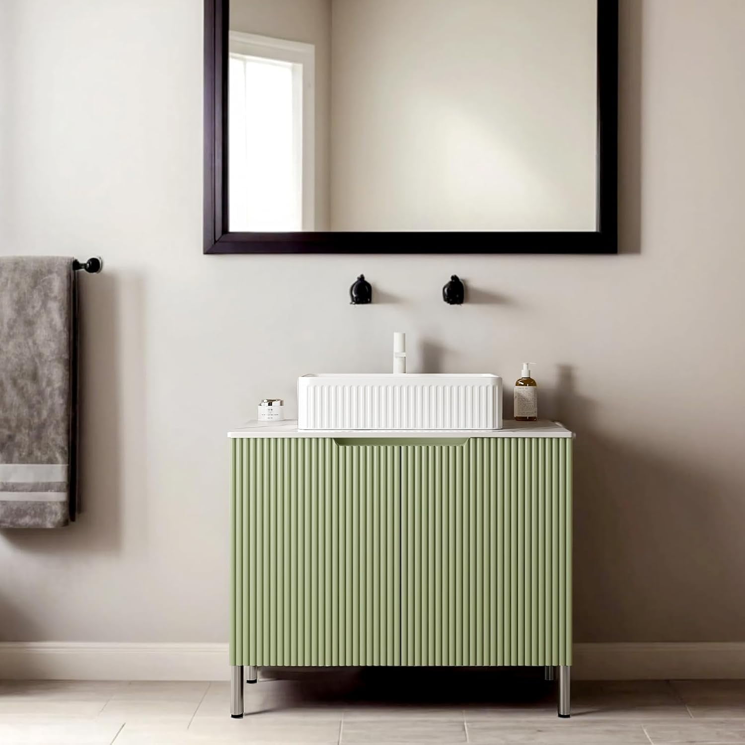 30" Bathroom Vanity with Sink, Small Bathroom Vanity with Durable ...