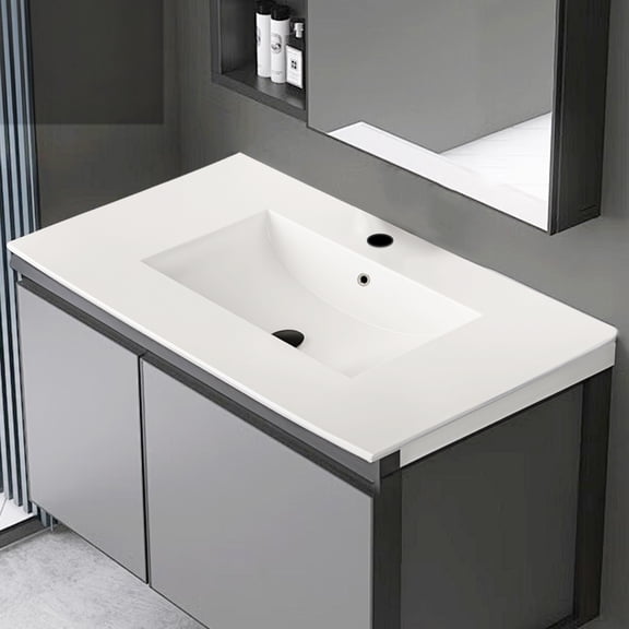 30" Bathroom Vanity Top Only, White Basin,Ceramic