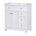 thumbnail image 1 of 30" Bathroom Vanity With Sink, Solid Wood Bathroom Cabinet With Resin Sink, Modern Free Standing Storage Cabinet With 2 Drawers, 2 Doors, 1 of 9