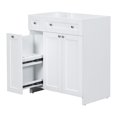 thumbnail image 1 of 30" Bathroom Vanity Without Sink, Bathroom Cabinet with 2 Soft-Closing Cabinet Doors & 2 Shelves, Round Drawer Handles, White, 1 of 9