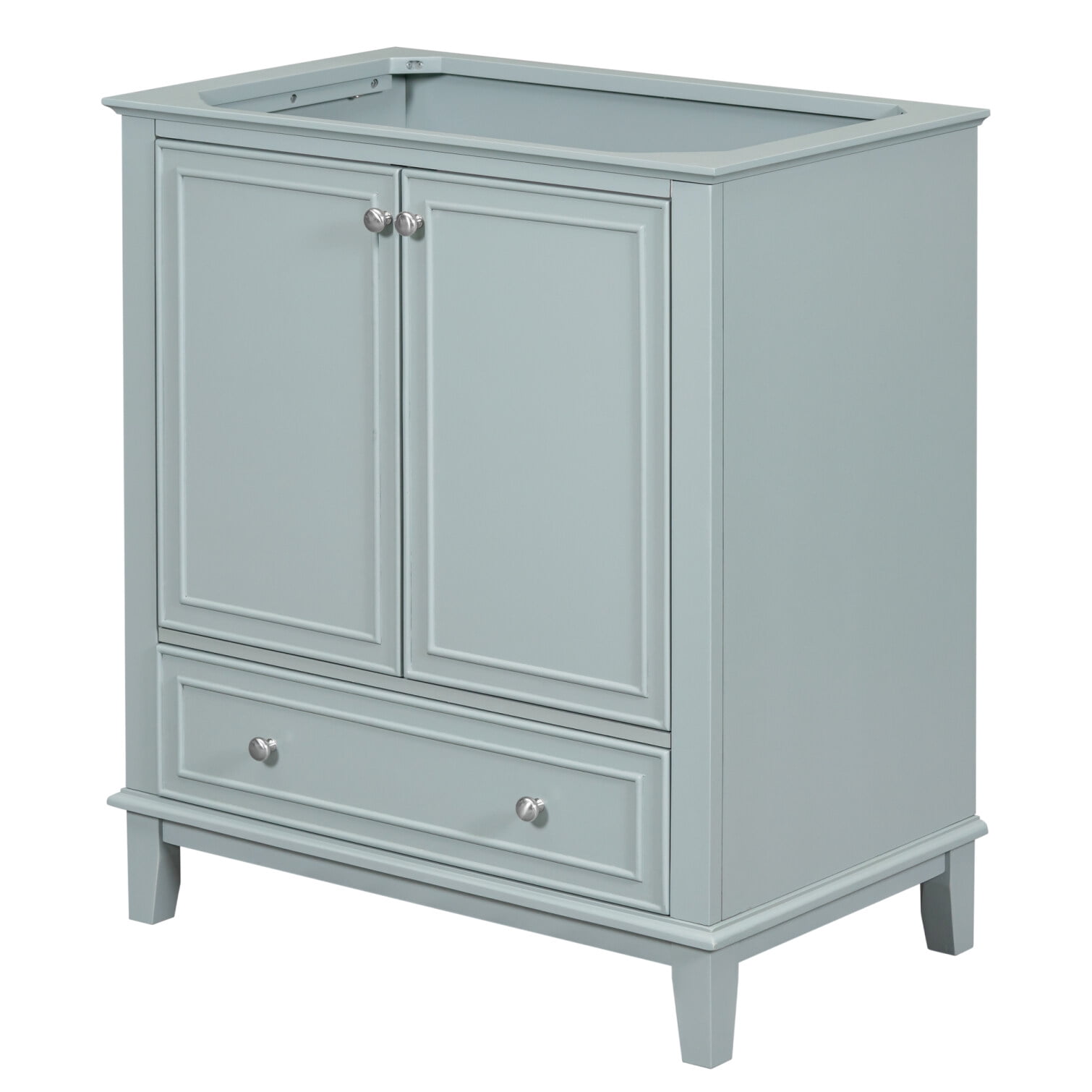 30" Bathroom Vanity Without Sink, Free Standing Wooden Bathroom Cabinet with Doors and Drawer, Multi-functional Under Sink  Storage Cabinet, Green