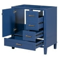 thumbnail image 1 of 30" Bathroom Vanity with 3 Drawers & a Soft-Close Door & Gold Handles, Only Bathroom Cabinet, Blue, 1 of 5