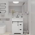 thumbnail image 1 of MAYEERTY 24" Narrow Bathroom Vanity with Sink, Bathroom Sink Cabinet with Storage for Small Apartment Small Space, White, 1 of 13