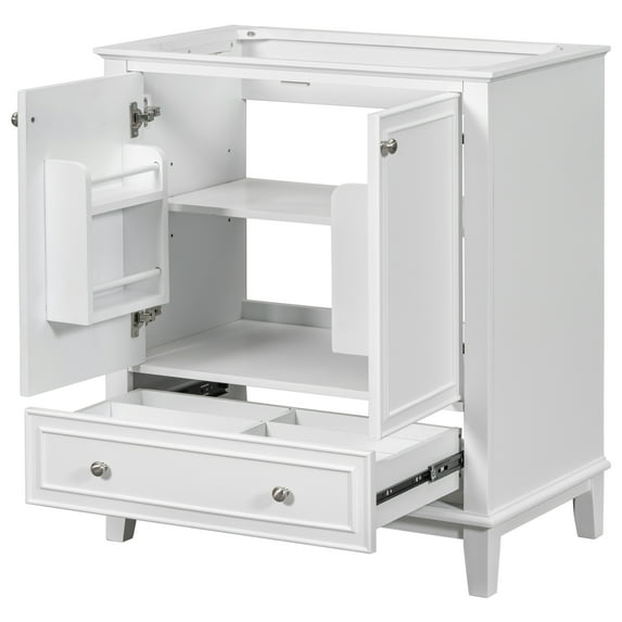 30" Bathroom Vanity without Sink, Base Only, Multi-functional Bathroom Cabinet with Doors and Drawer,