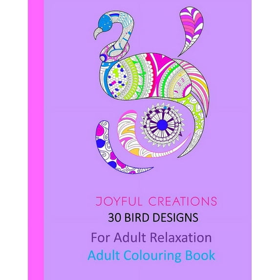 30 Bird Designs: For Adult Relaxation: Adult Colouring Book, (Paperback)