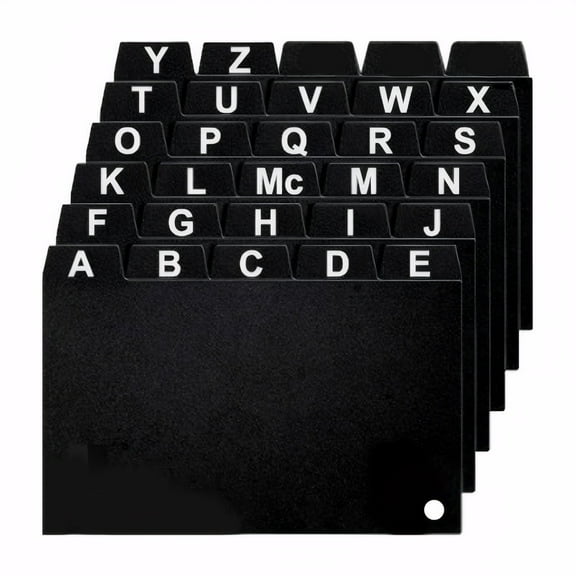 30 Black Index Card Dividers 3x5" - Large Index Cards for Index Card Box, Index Card Organizer, Index Cards Holder - Alphabetical File Dividers, Recipe and Card Guides, Greeting Cards