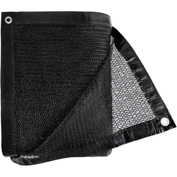 30% Black Shade Cloth for Garden, 6 x 50ft UV Resistant Mesh Tarp with Grommets, Durable Sun Shade Netting Sunblock Fabric Plants Cover for Greenhouse, Vegetables and Patio