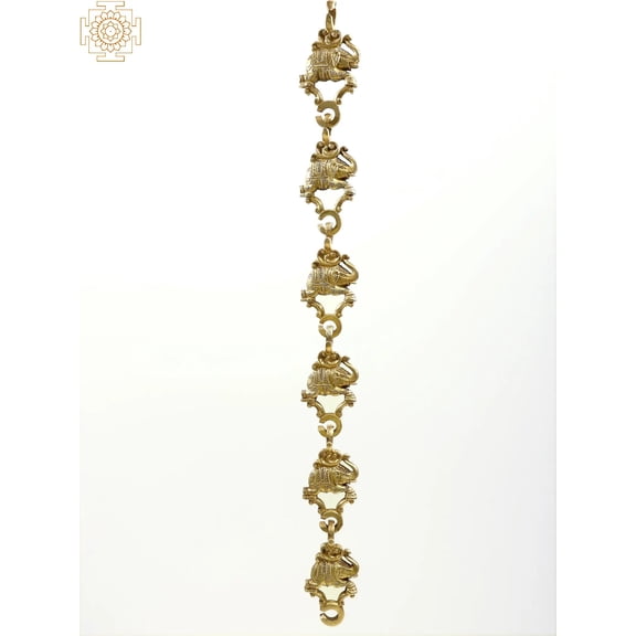 30" Brass Elephant Swing Chain