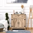 thumbnail image 1 of 30'' Buffet Cabinet Bar Cabinet with Storage, Coffee Bar Cabinet Kitchen Buffet Storage Cabinet with Drawers, Sideboard Buffet Cabinet for Kitchen, Dinning Room and Living Room, Oak, 1 of 8