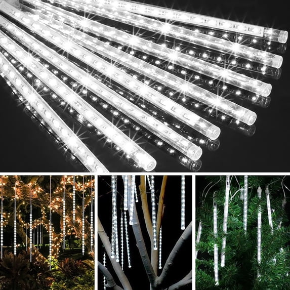 30 CM Solar Outdoor Lights Decorative, Hanging Christmas Decoration Solar Light Outdoor Solar Powered Waterproof Lights, Hanging Globe Light for Garden, Yard, Patio, Lawn