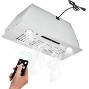 30 Under Cabinet Range Hood, Kitchen Vent Hood, 3 Speed Settings, Stainless Steel, Gesture, Touch & Remote Control, 450 CFM, LED Lights, Ducted/Ductless Convertible Duct Hood, Easy Install