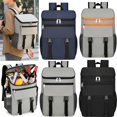thumbnail image 1 of 30-Can Soft Insulated Cooler Backpack with Leakproof Lining, Portable Picnic Camping Hiking BBQ Lunch Bag, 1 of 9