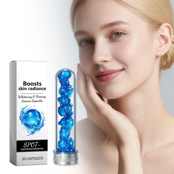 30 Capsules Blue Copper Peptides Serum Capsule for Face, Anti-Aging Serum, Peptides Collagen, GHK-Cu, Hyaluronic Acid, Anti Wrinkle, Moisturizing, Hydrating and Firming, Individual sealed Capsules
