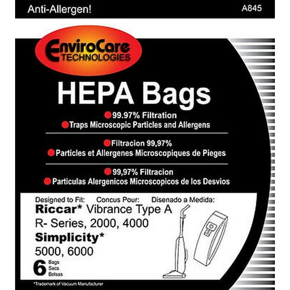 30 Carpet Pro HEPA Filtration High Efficiency Vac Bags