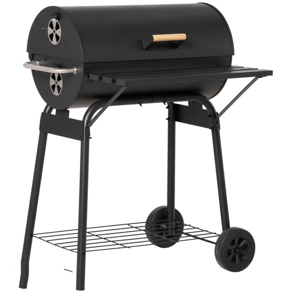 30" Charcoal Grill, Portable, Adjustable, with Wheels