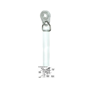 Shade Doctor Of Maine 48-Inch Clear Acrylic Drapery Baton With Stainless Steel Hook – 1/2" Thick, Single, Indoor Use