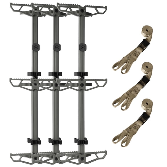30" Climbing Sticks Lightweight Aluminum Treestand For Hunting Non-slip Steps Saddle Kit (3-pack)