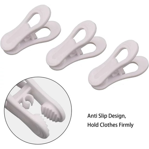30*Clip 30Pcs Round Head Pp Plastic Clip Round Tube Hanger Accessories Clothes Clip