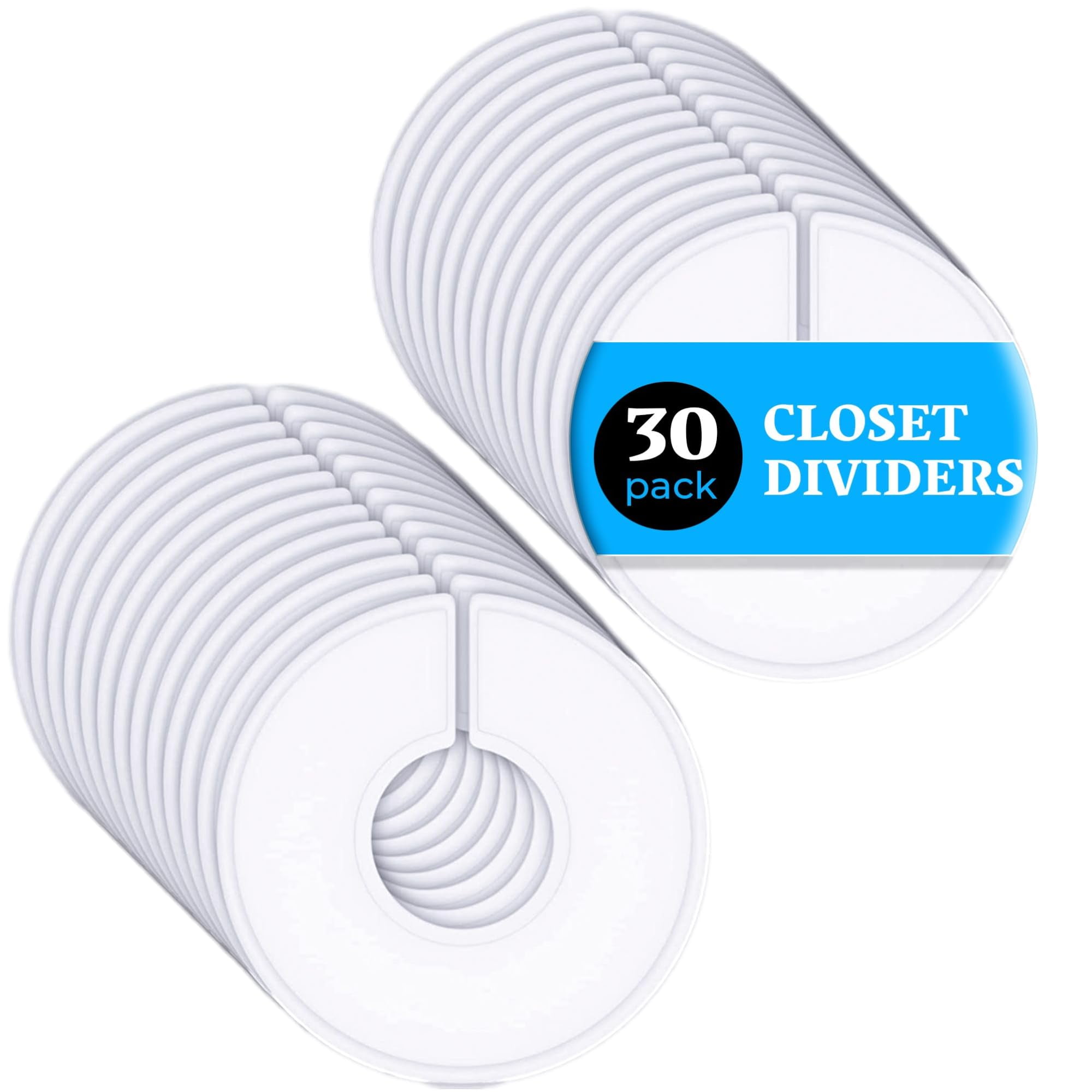 30 Closet Dividers for EC36 Hanging Clothes- White Closet Divider Set ...