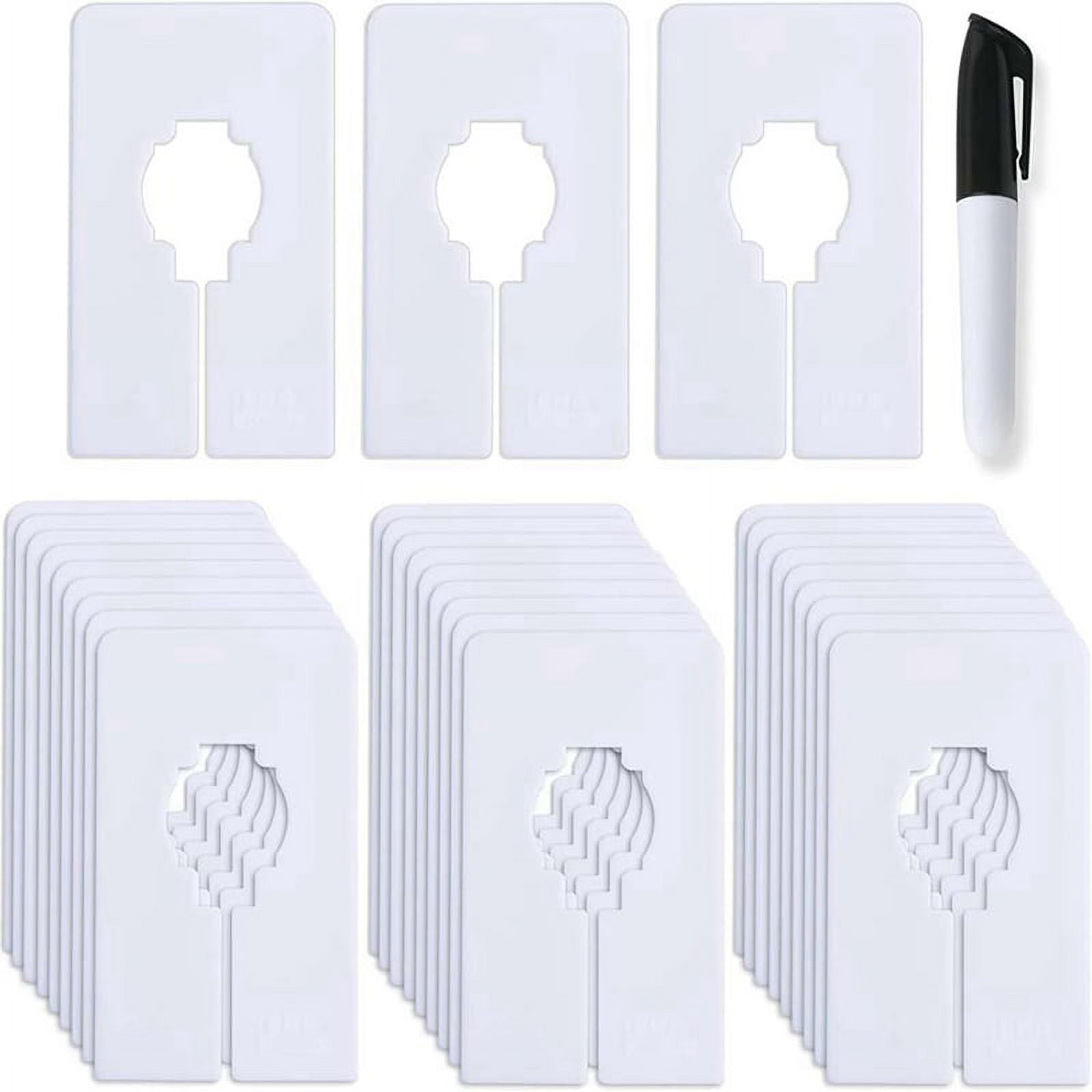 Walmart 30 Closet Dividers Rectangle Clothing Size Separator Organizer White Set with Marker Walmart