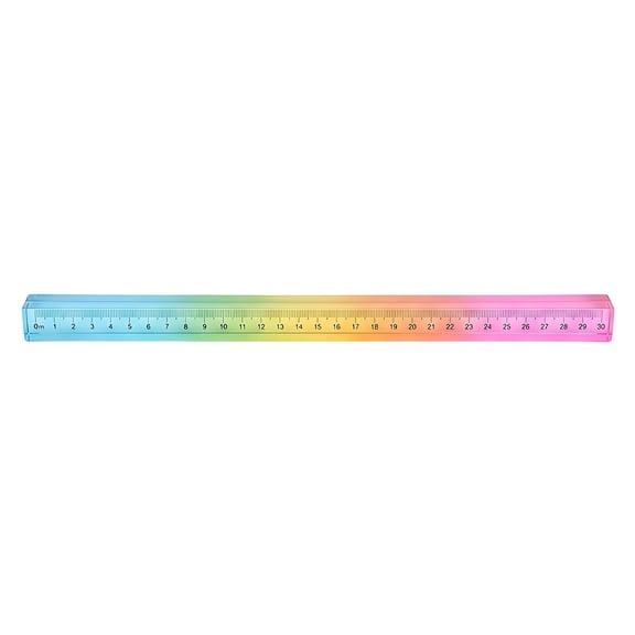 30 Cm Acrylic Transparent Straight Geometry Ruler for Students Classroom Drafting