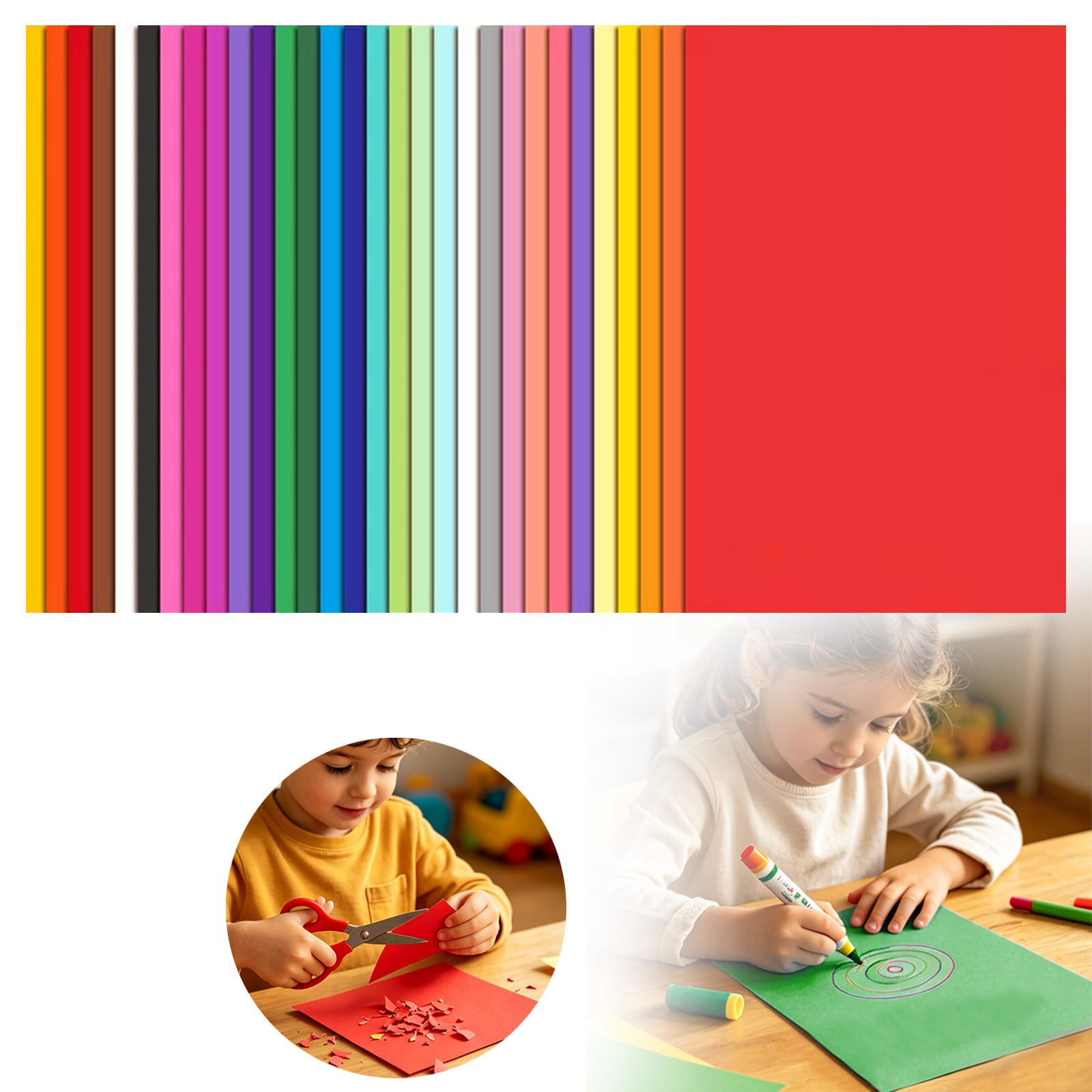 30 Colored Cardstock Paper, Thick Heavy Duty Craft Paper for Diy ScrapBo0k Card Making Art Projects, A4
