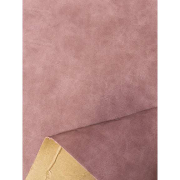 30+ Colors Smooth Nubuck Faux Leather 52" Wide Continuous By Yard, Retro Vintage Style Matte Finish