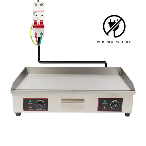 30" Commercial Electric Griddle Flat Top Grill Hot Plate Grill Countertop 3000W