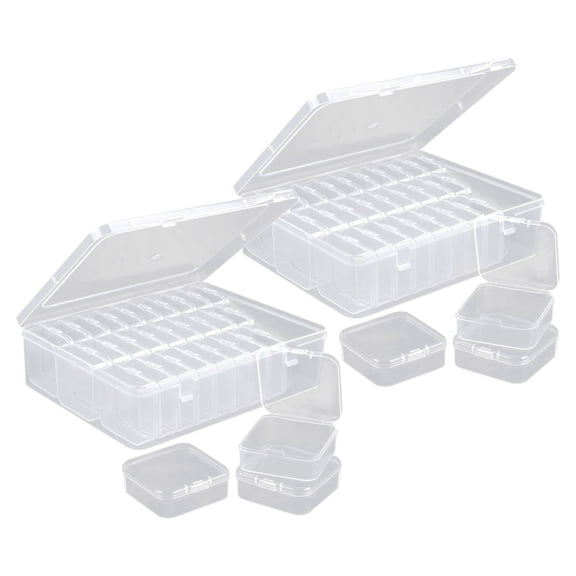 30 Compartment Clear Plastic Organizers Box for Jewelry Beads Storage Case