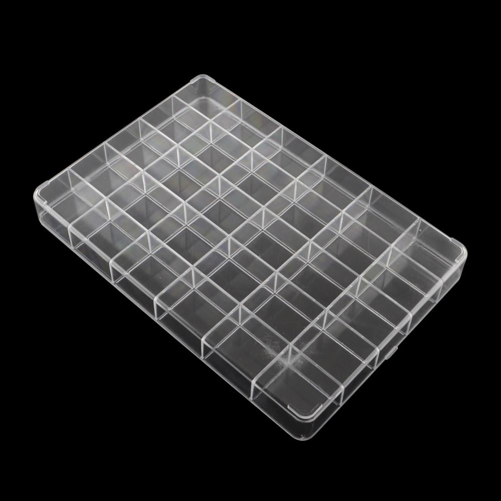 30 Compartments Rectangle Plastic Bead Storage Containers Clear 24.2x35.5x4.1cm Plastic