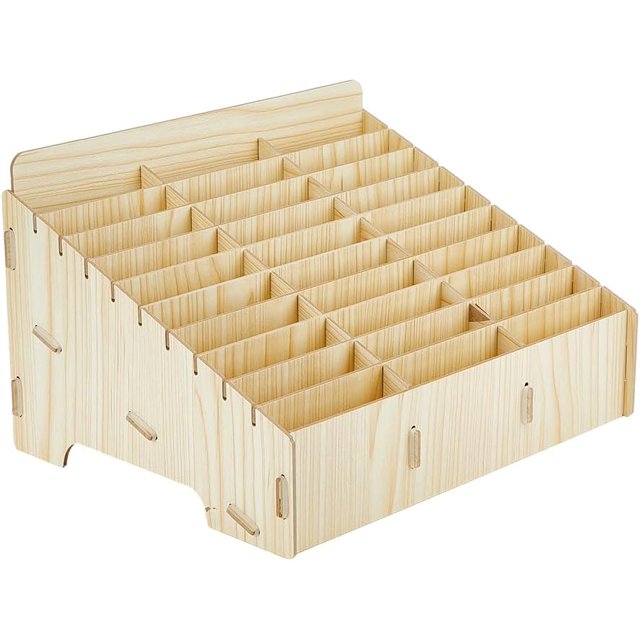 30 Compartments Wooden Cell Phones Storage Box Mobile Phones Holder for