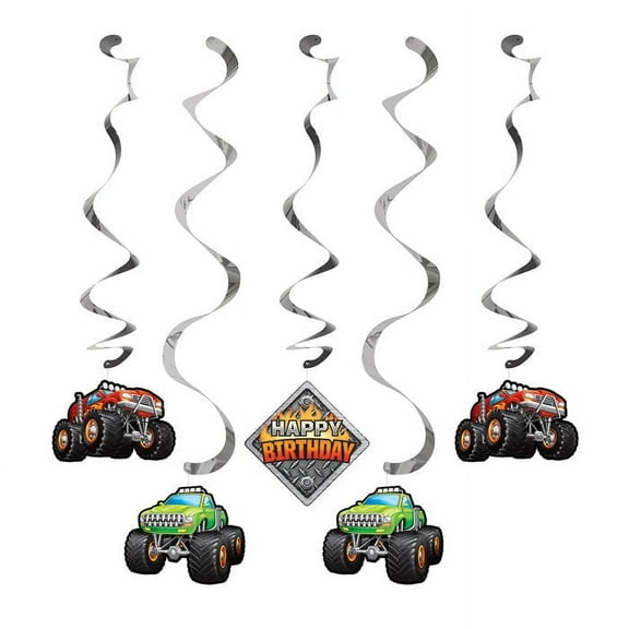 30 Count Bulk Pack Monster Truck Dizzy Danglers