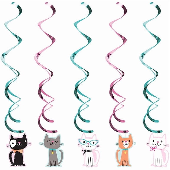 30/Case Bulk Purr-fect Cat Party Dizzy Danglers