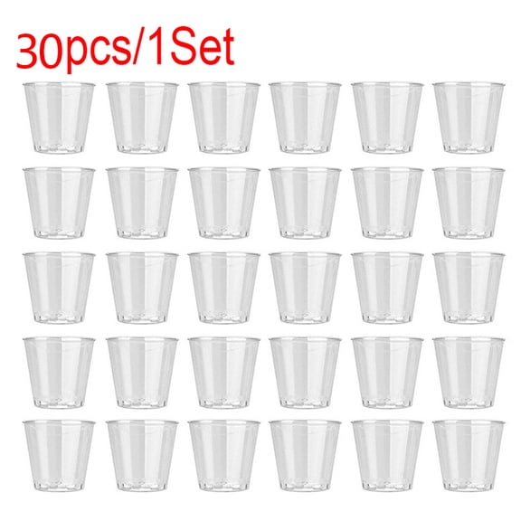 30 Count Disposable Jelly Shot Glasses For Birthday Party Celebrations Clear Tumblers Kitchen Dining Bar