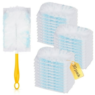 30 Count Duster Refills Compatible with Dusters 180° Handle Dusters,180° Heavy Duty Multi-Surface Duster Replacement with 1 Standard Handle,Unscented