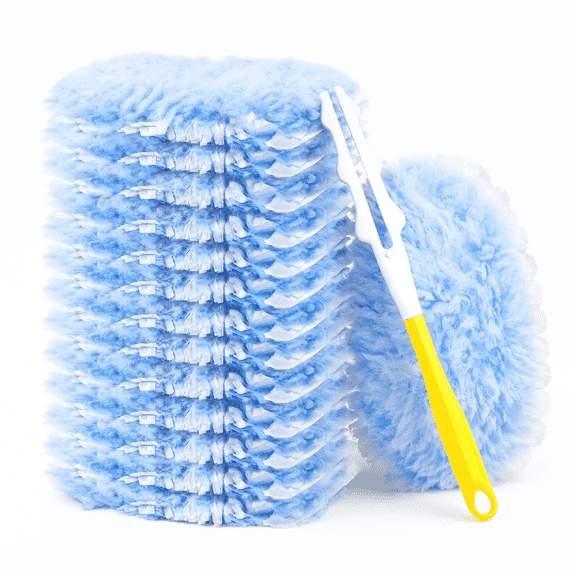 Duster Refills 30 Count Microfiber 360 Degree with Handle Unscented Disposable for Dusting Cleaning