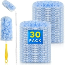 30 Count Heavy Duty Duster Compatible with Swiffer Duster, Disposable Microfiber Duster Refills with 1 Short Handle and 1 Extendable Handle